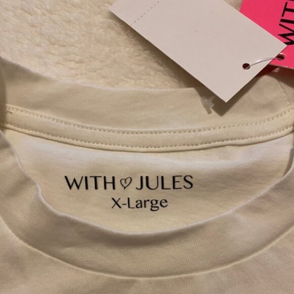 Girl's White Cropped Tee - Picture 2 of 4